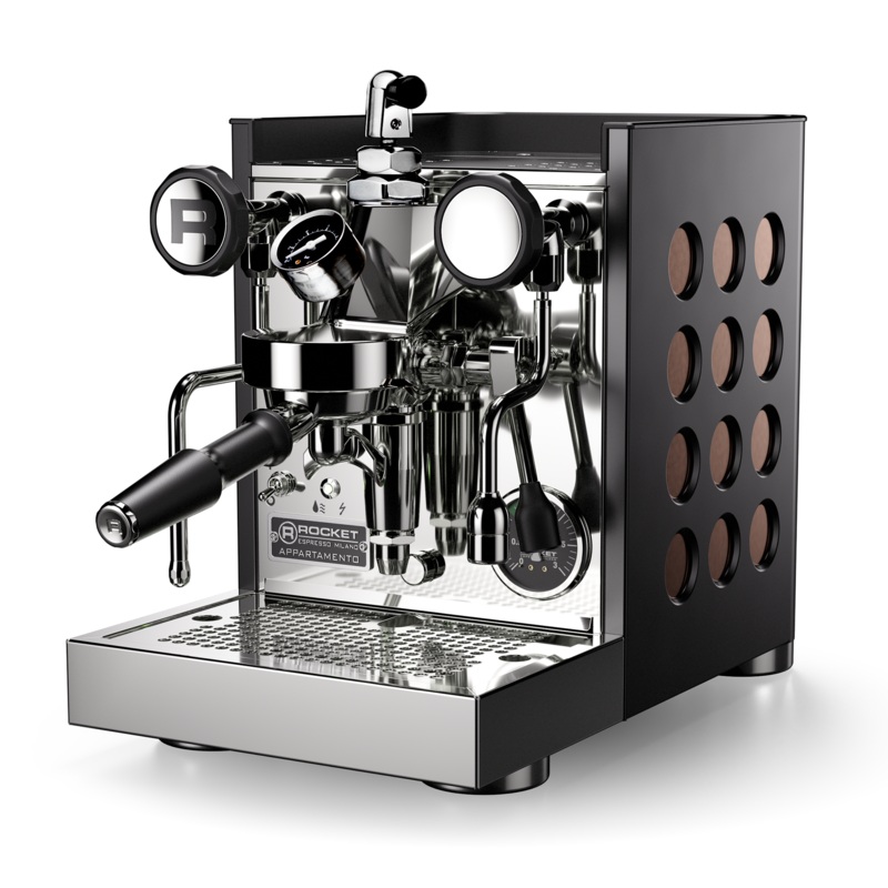 Rocket Espresso Appartamento TCA Espresso Machine with Flow Control – Black and Copper