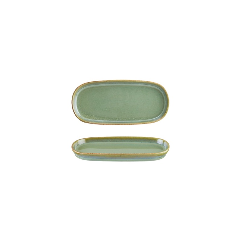 Sage 8.5″ x 4″ x h:0.75″ Oval Green Porcelain Platter