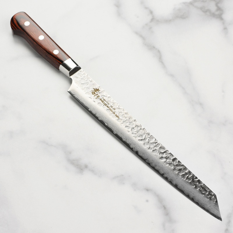 Takayuki Hammered Damascus 10.6″ Kengata Yanagiba