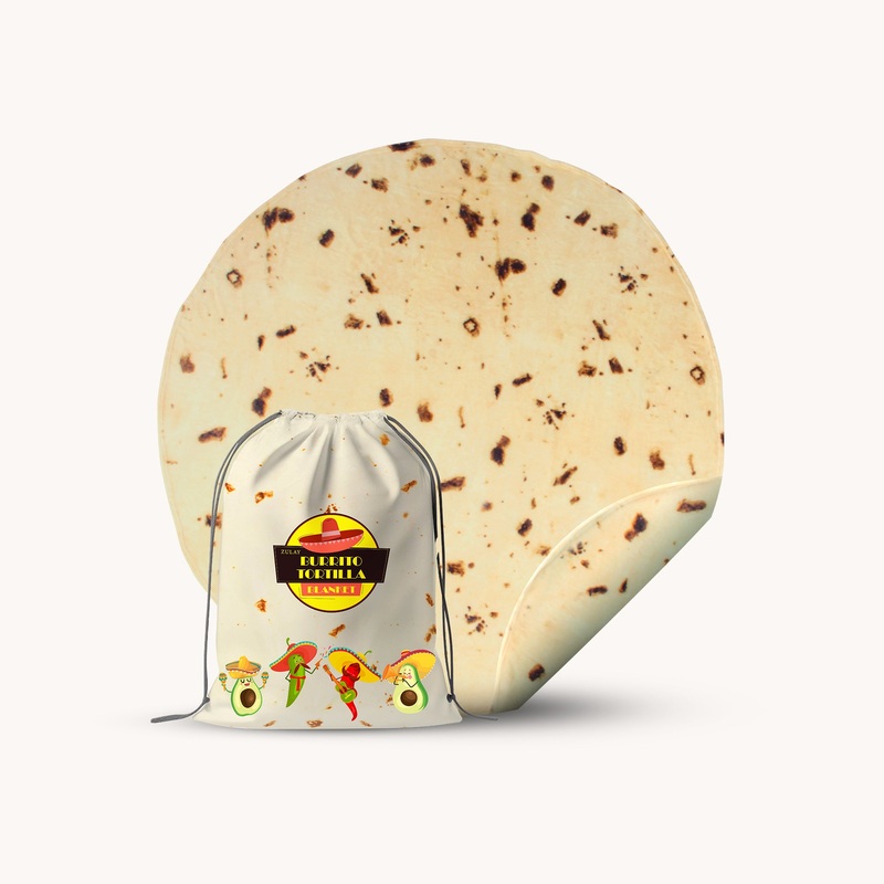 Tortilla Blanket – 71in with Drawstring Bag Free